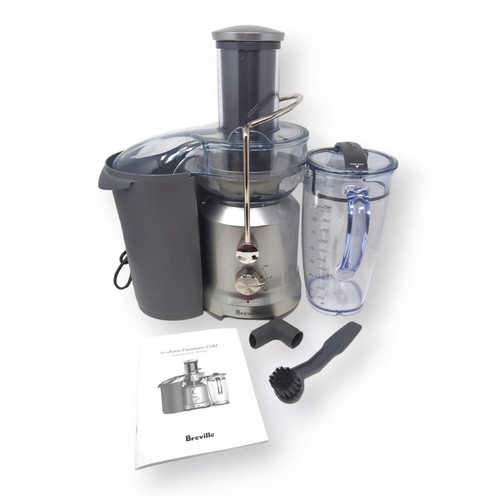 Breville Juice Fountain Cold Centrifugal Juicer - Silver (BJE430SIL)-USED